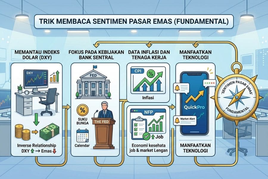 Trik Membaca Sentimen Pasar Emas