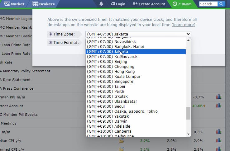 Time Zone Forex Factory