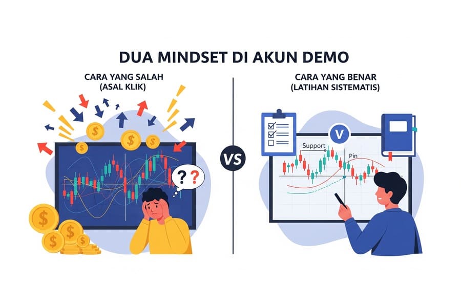 Mindset akun demo dalam trading forex